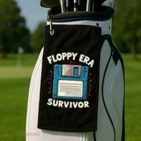 Floppy Disk Retro Tech Nostalgia Old School Computing Humor Golf Towel thumb 2