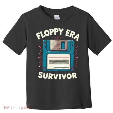 Floppy Disk Retro Tech Nostalgia Old School Computing Humor Toddler T-Shirt