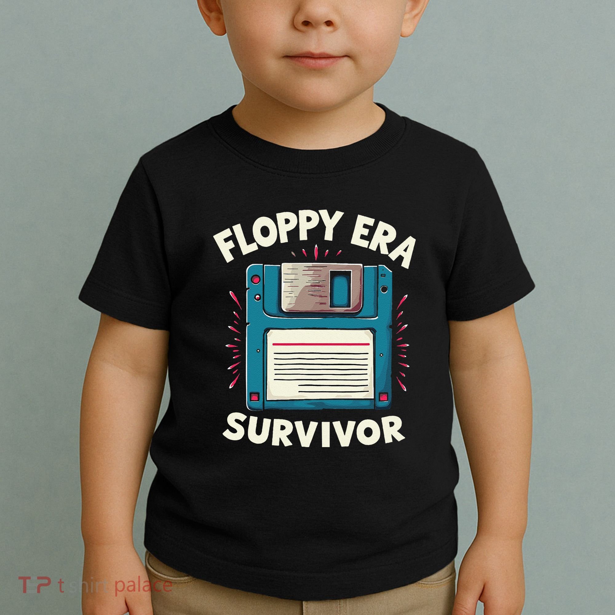 Floppy Disk Retro Tech Nostalgia Old School Computing Humor Toddler T-Shirt
