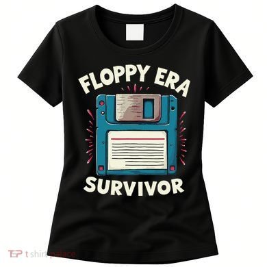 Floppy Disk Retro Tech Nostalgia Old School Computing Humor Women's T-Shirt