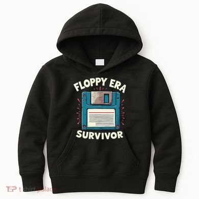 Floppy Disk Retro Tech Nostalgia Old School Computing Humor Kids Hoodie