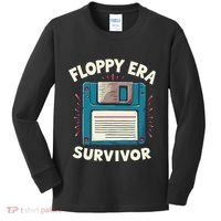 Floppy Disk Retro Tech Nostalgia Old School Computing Humor Kids Long Sleeve Shirt thumb 0