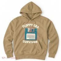 Floppy Disk Retro Tech Nostalgia Old School Computing Humor Hoodie thumb 0