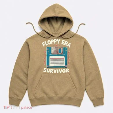 Floppy Disk Retro Tech Nostalgia Old School Computing Humor Hoodie