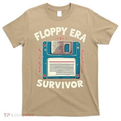 Floppy Disk Retro Tech Nostalgia Old School Computing Humor T-Shirt