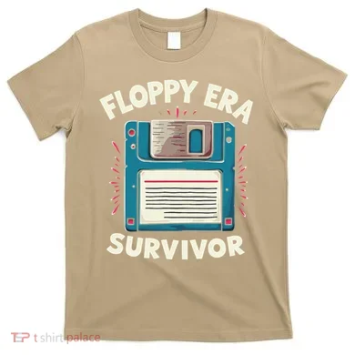 Floppy Disk Retro Tech Nostalgia Old School Computing Humor T-Shirt