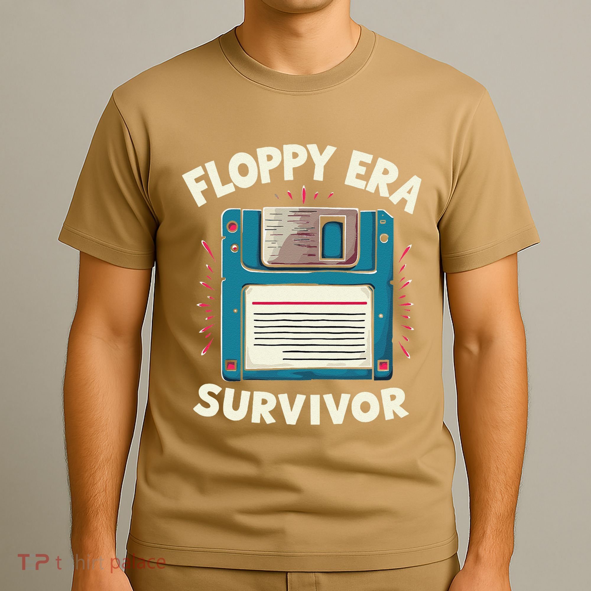 Floppy Disk Retro Tech Nostalgia Old School Computing Humor T-Shirt