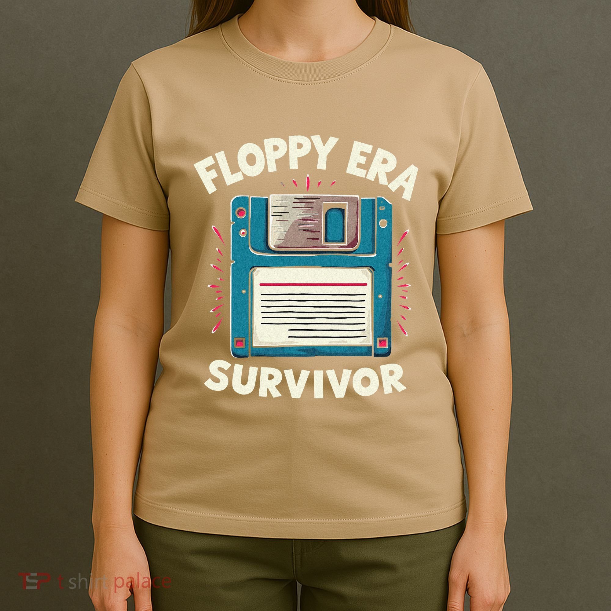 Floppy Disk Retro Tech Nostalgia Old School Computing Humor T-Shirt