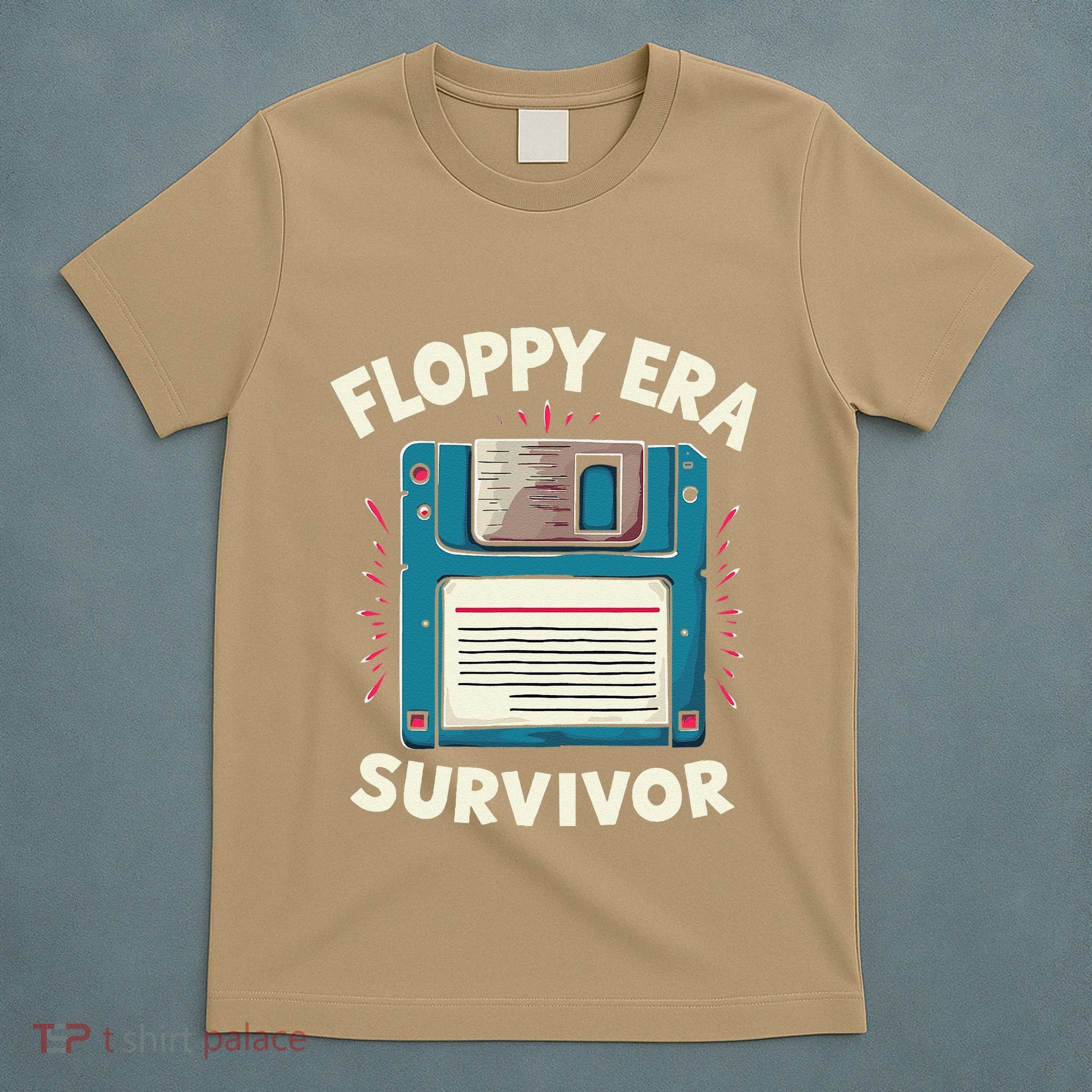 Floppy Disk Retro Tech Nostalgia Old School Computing Humor T-Shirt