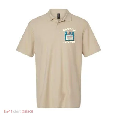 Floppy Disk Retro Tech Nostalgia Old School Computing Humor Polo