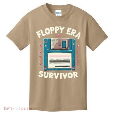 Floppy Disk Retro Tech Nostalgia Old School Computing Humor Kids T-Shirt
