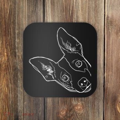 Funny Dog Rat Terrier Coaster