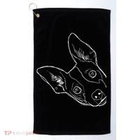 Funny Dog Rat Terrier Golf Towel thumb 0