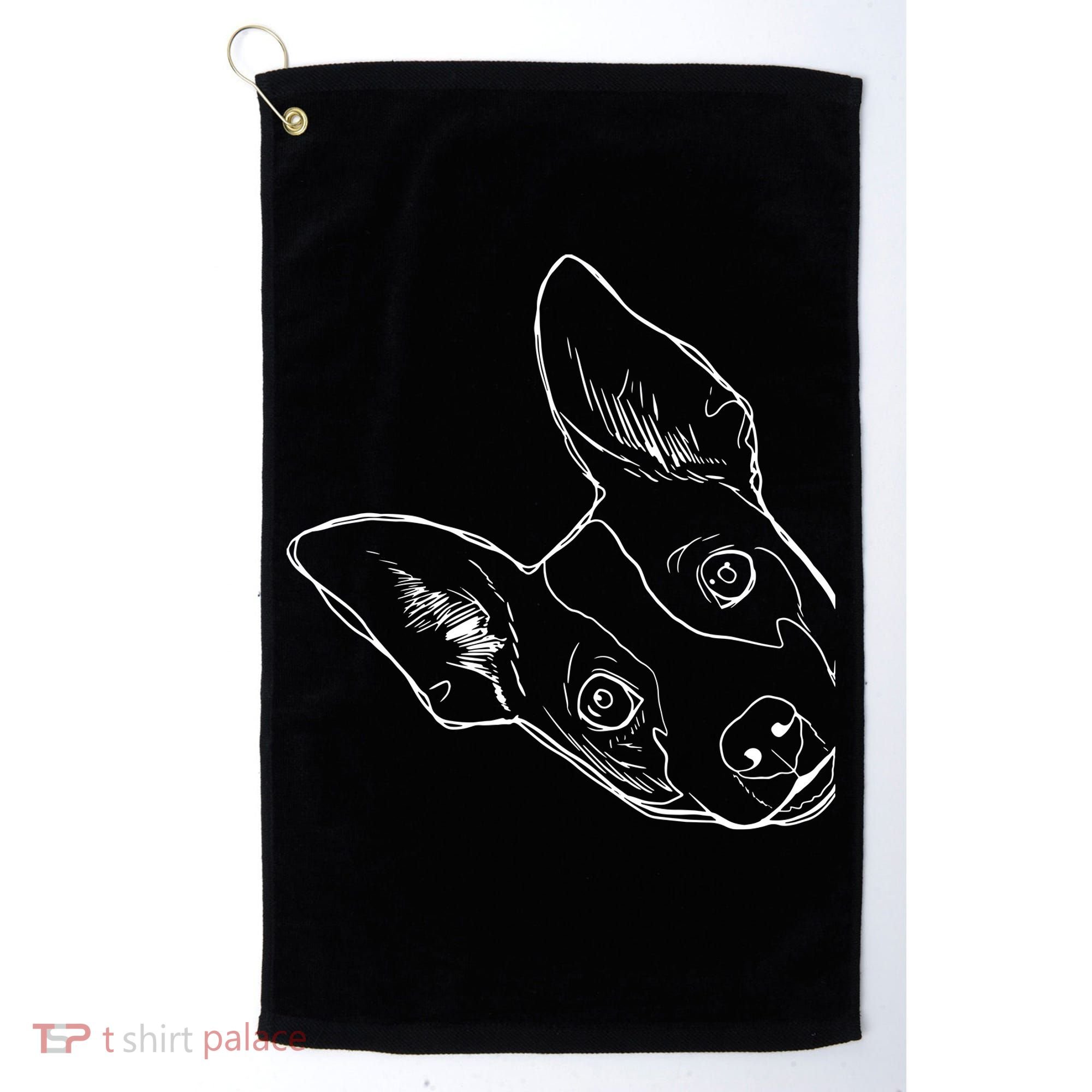 Funny Dog Rat Terrier Golf Towel