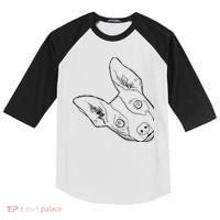 Funny Dog Rat Terrier Kids Colorblock Raglan Jersey thumb 0