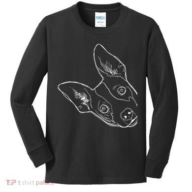 Funny Dog Rat Terrier Kids Long Sleeve Shirt