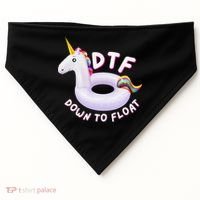 Funny Dtf River Tubing Down To Float Summer Float Trip USA-Made Doggie Bandana thumb 0