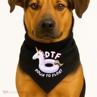 Funny Dtf River Tubing Down To Float Summer Float Trip USA-Made Doggie Bandana thumb 1