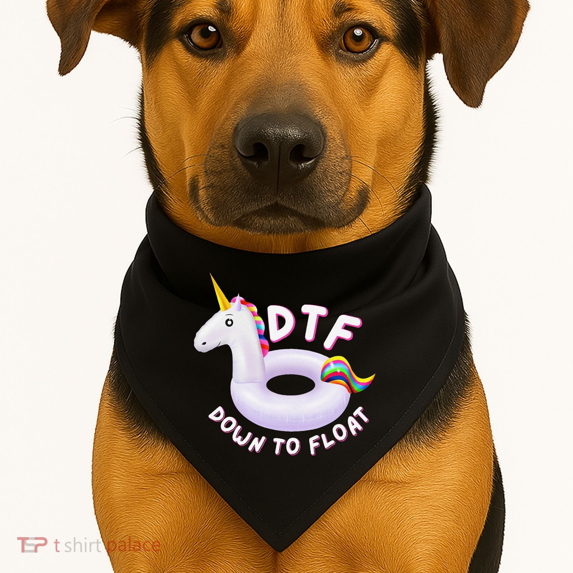 Funny Dtf River Tubing Down To Float Summer Float Trip USA-Made Doggie Bandana