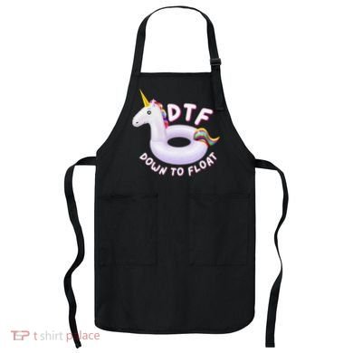 Funny Dtf River Tubing Down To Float Summer Float Trip Apron
