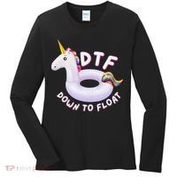Funny Dtf River Tubing Down To Float Summer Float Trip Women's Long Sleeve Shirt thumb 0