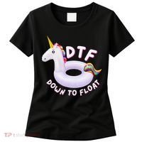 Funny Dtf River Tubing Down To Float Summer Float Trip Women's T-Shirt thumb 0