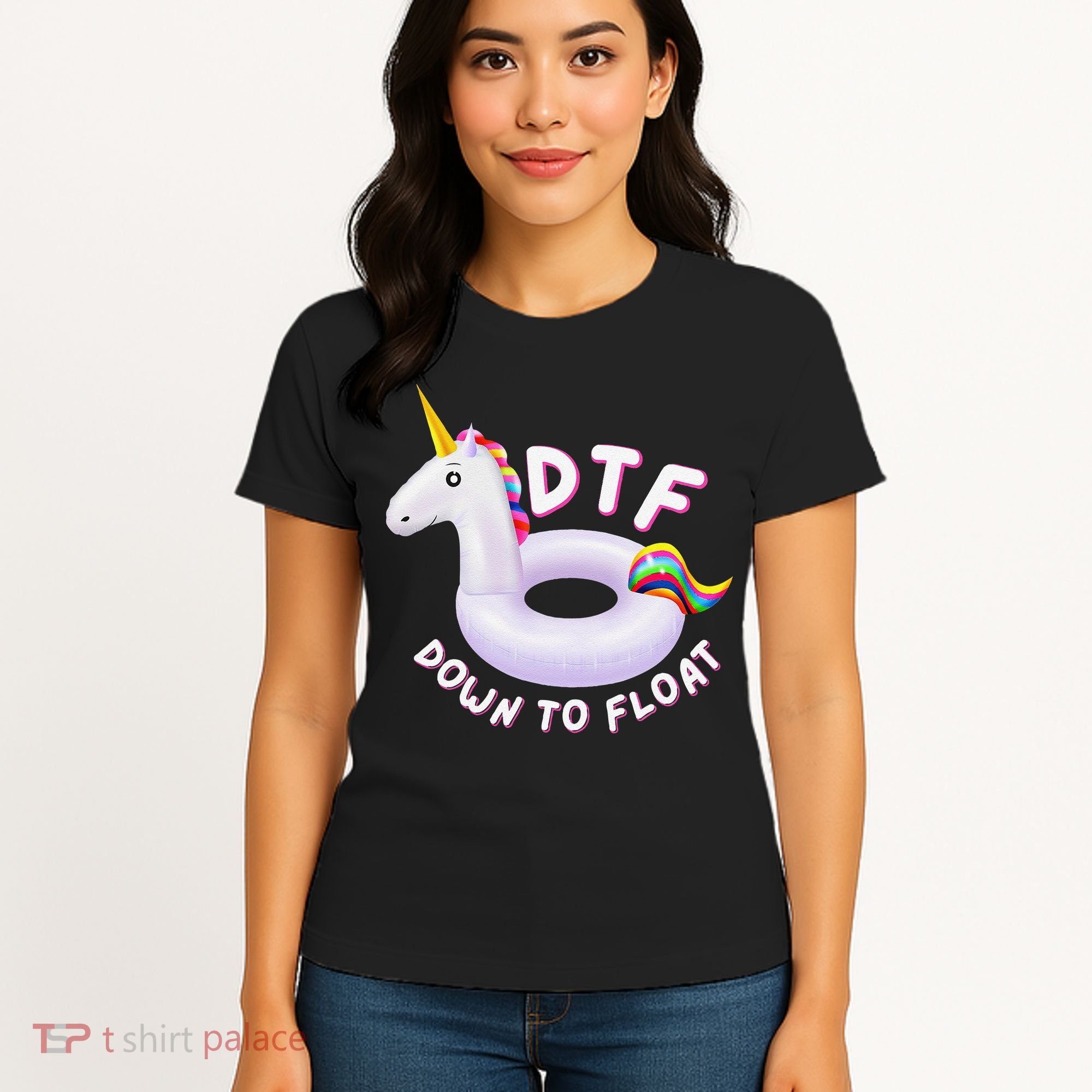Funny Dtf River Tubing Down To Float Summer Float Trip Women's T-Shirt