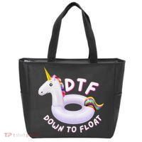 Funny Dtf River Tubing Down To Float Summer Float Trip Tote Bag thumb 0