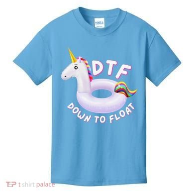 Funny Dtf River Tubing Down To Float Summer Float Trip Kids T-Shirt