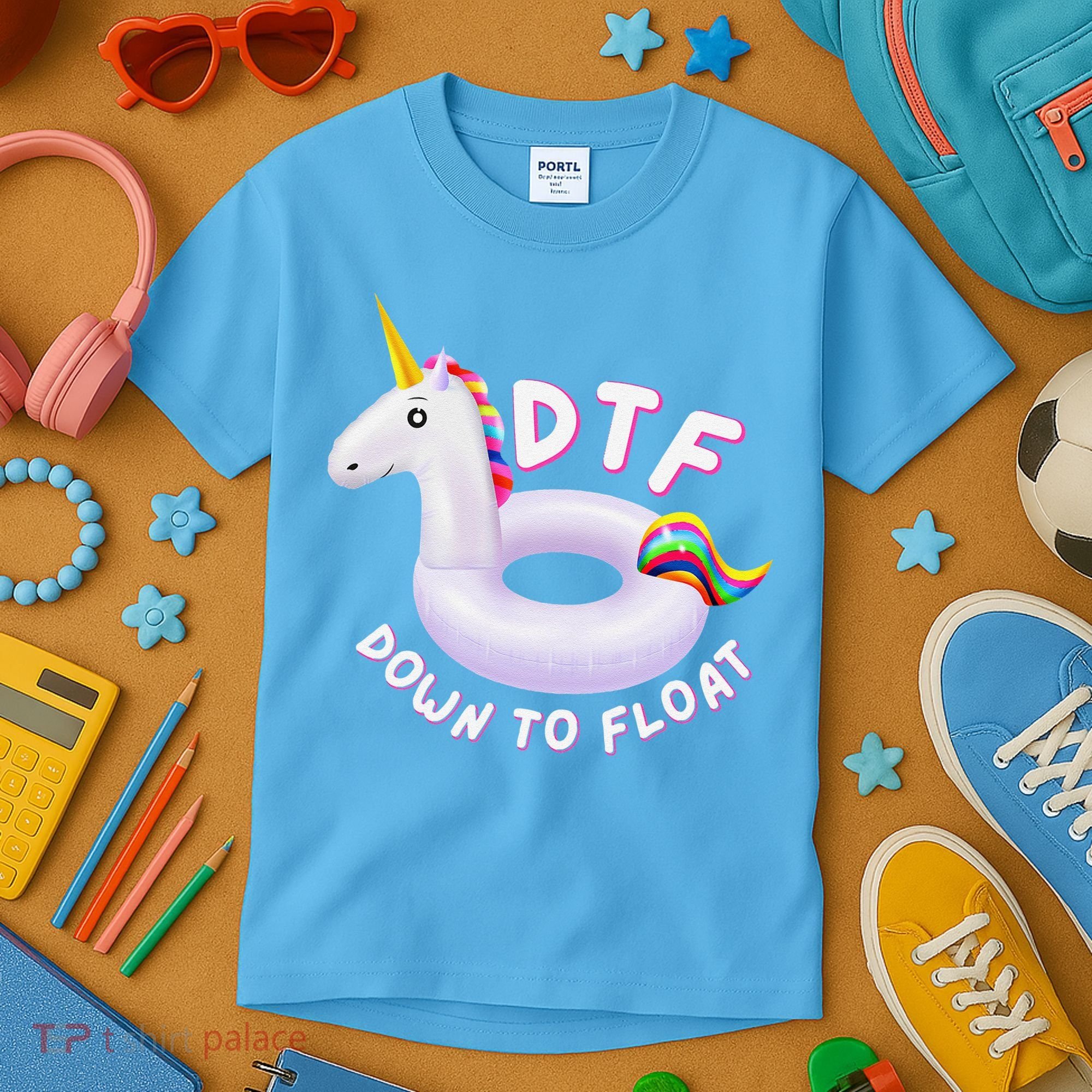 Funny Dtf River Tubing Down To Float Summer Float Trip Kids T-Shirt