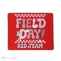 Field Day Red Team Groovy Smile Face Checkered Students Mousepad thumb 0