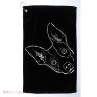 Funny Dog Rat Terrier Golf Towel thumb 0