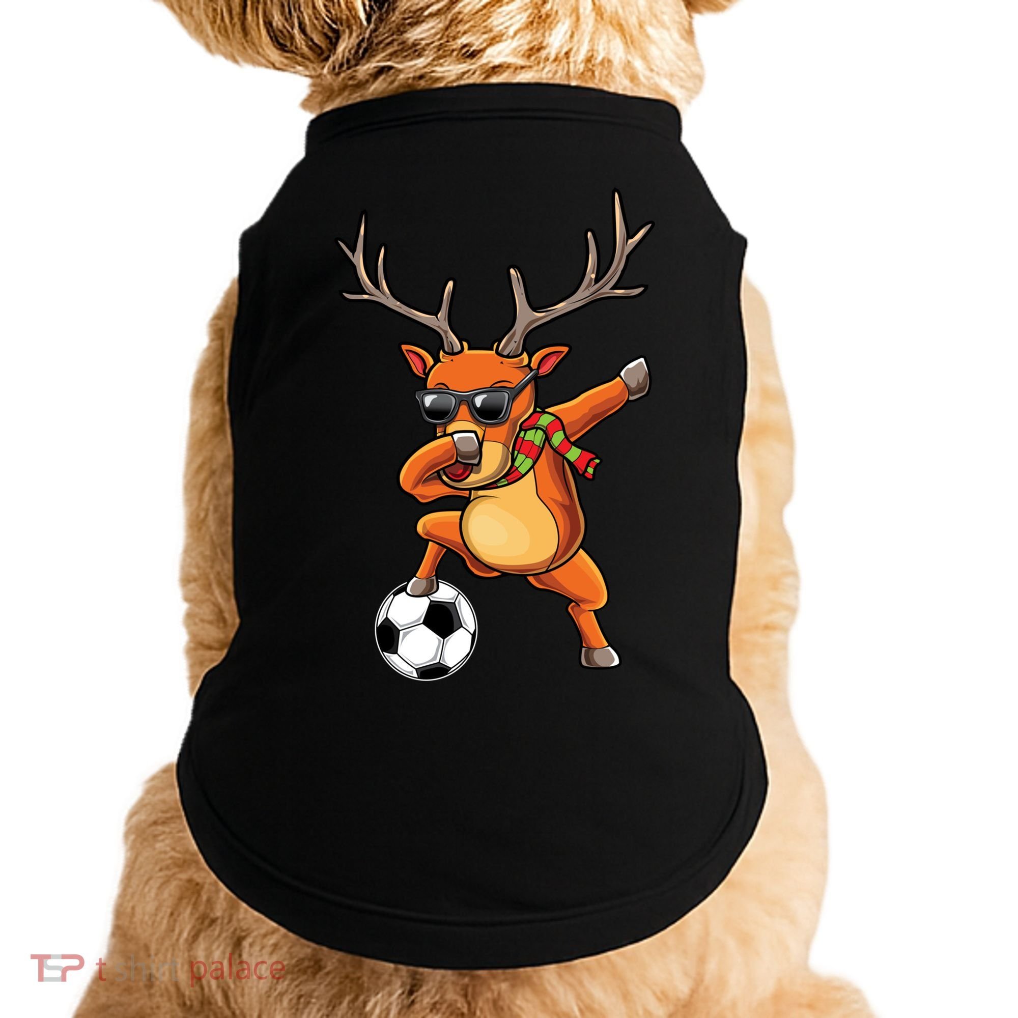 Funny Dabbing Reindeer Dab Christmas Soccer X Mas Funny Gift Doggie Tank