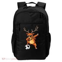 Funny Dabbing Reindeer Dab Christmas Soccer X Mas Funny Gift Backpack thumb 0