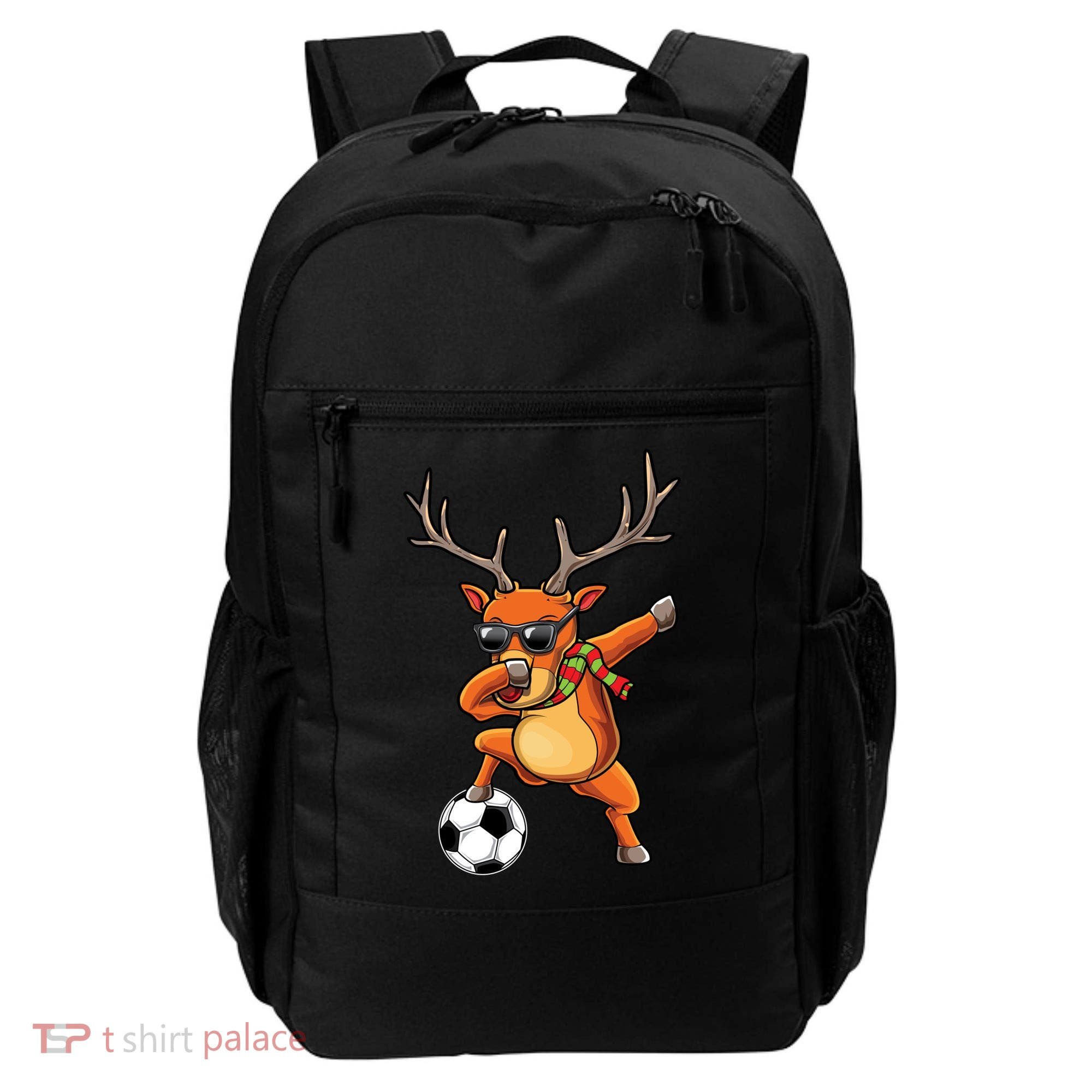 Funny Dabbing Reindeer Dab Christmas Soccer X Mas Funny Gift Backpack