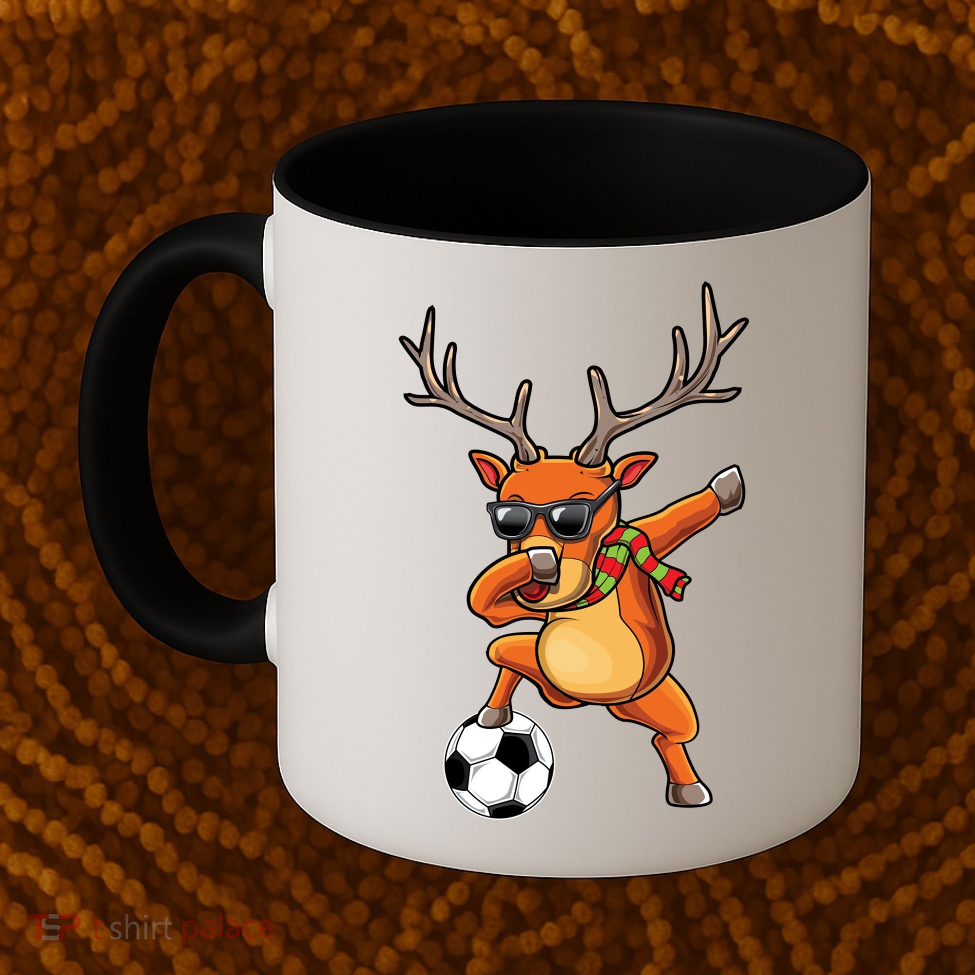 Funny Dabbing Reindeer Dab Christmas Soccer X Mas Funny Gift Coffee Mug