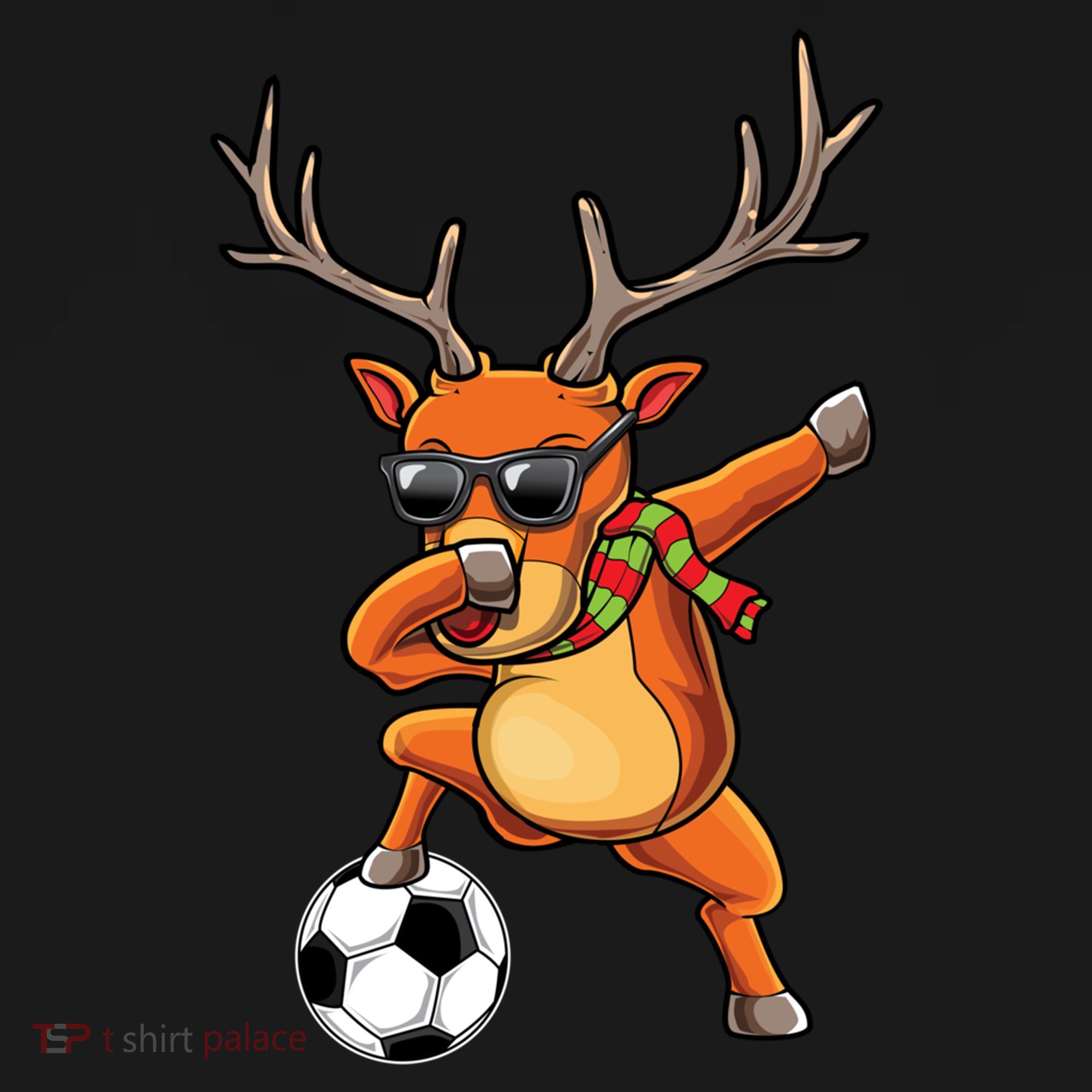 Funny Dabbing Reindeer Dab Christmas Soccer X Mas Funny Gift Women's Hoodie