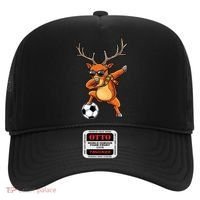 Funny Dabbing Reindeer Dab Christmas Soccer X Mas Funny Gift Hat thumb 0