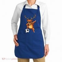 Funny Dabbing Reindeer Dab Christmas Soccer X Mas Funny Gift Apron thumb 2