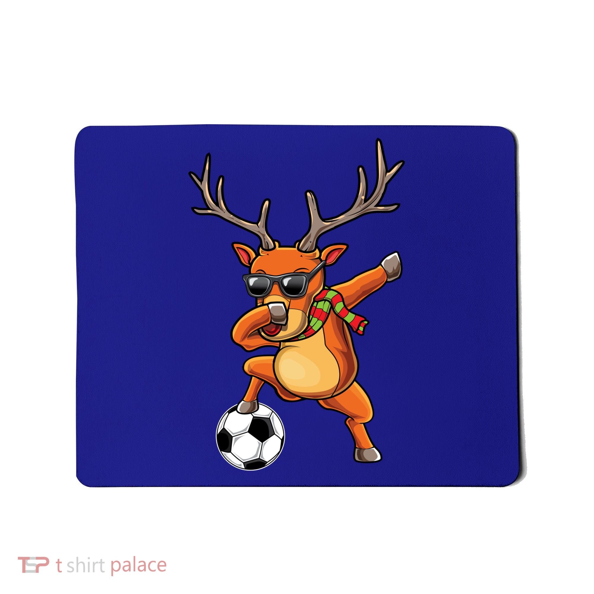 Funny Dabbing Reindeer Dab Christmas Soccer X Mas Funny Gift Mousepad