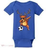 Funny Dabbing Reindeer Dab Christmas Soccer X Mas Funny Gift Baby Bodysuit thumb 0