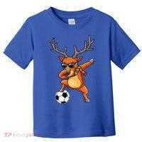 Funny Dabbing Reindeer Dab Christmas Soccer X Mas Funny Gift Toddler T-Shirt thumb 0