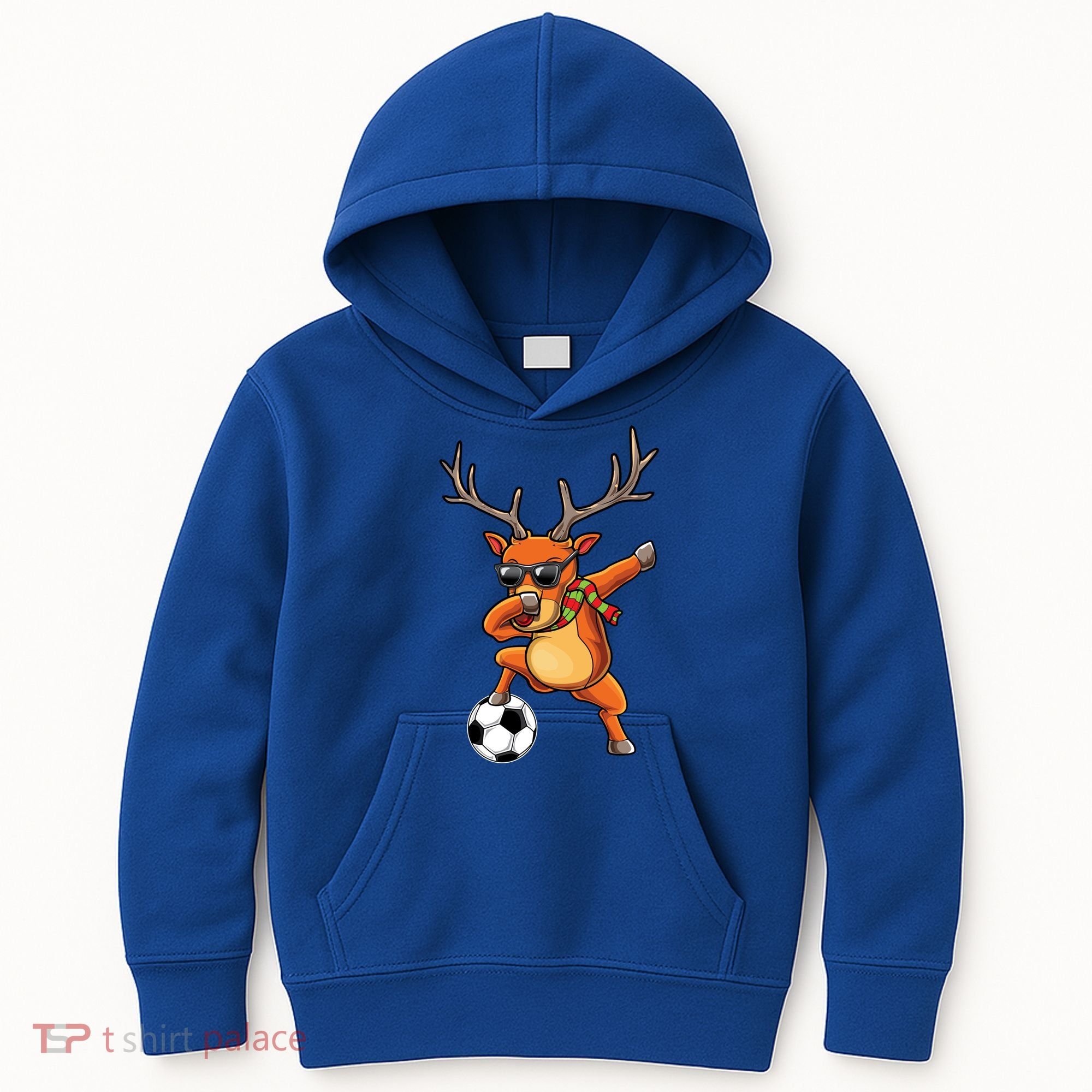 Funny Dabbing Reindeer Dab Christmas Soccer X Mas Funny Gift Kids Hoodie
