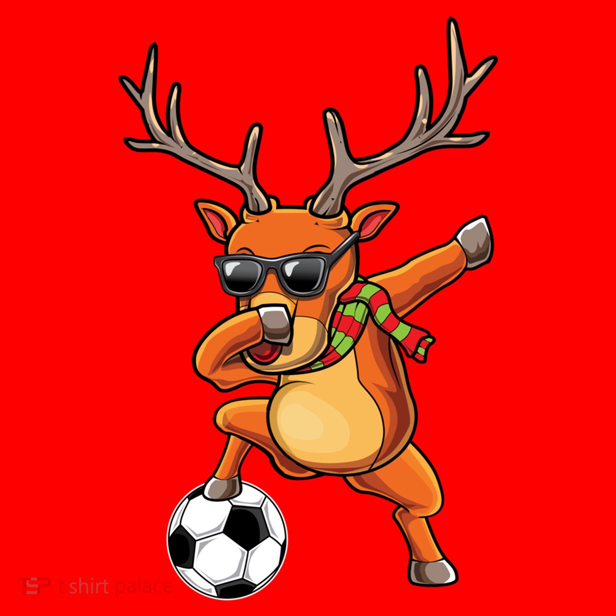 Funny Dabbing Reindeer Dab Christmas Soccer X Mas Funny Gift Santa Hat