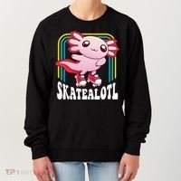 Funny Disco Roller Skate Axolotl Kawaii Salamander  Women's Sweatshirt thumb 0
