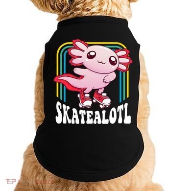 Funny Disco Roller Skate Axolotl Kawaii Salamander  Doggie Tank