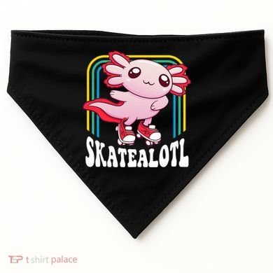 Funny Disco Roller Skate Axolotl Kawaii Salamander  USA-Made Doggie Bandana