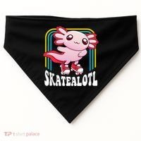 Funny Disco Roller Skate Axolotl Kawaii Salamander  USA-Made Doggie Bandana thumb 0