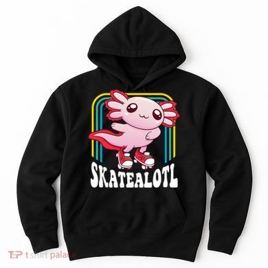 Funny Disco Roller Skate Axolotl Kawaii Salamander  Hoodie