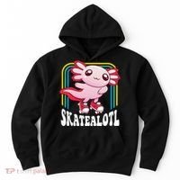 Funny Disco Roller Skate Axolotl Kawaii Salamander  Hoodie thumb 0